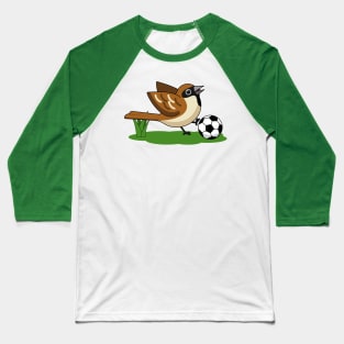 Cute Cartoon Sparrow Playing Soccer Baseball T-Shirt